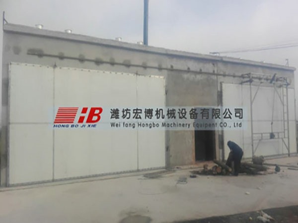 西安一機兩窯式木材烘干設備安裝現(xiàn)場